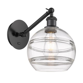 A thumbnail of the Innovations Lighting 317-1W-10-8 Rochester Sconce Matte Black / Clear