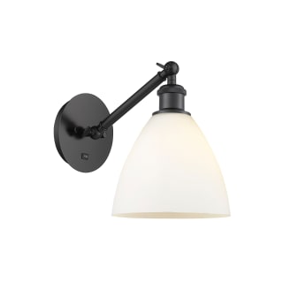 A thumbnail of the Innovations Lighting 317-1W-13-8 Bristol Sconce Matte Black / Matte White