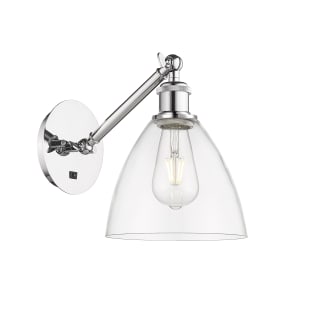 A thumbnail of the Innovations Lighting 317-1W-13-8 Bristol Sconce Polished Chrome / Clear