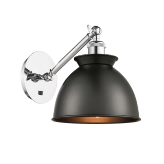A thumbnail of the Innovations Lighting 317-1W-12-8 Adirondack Sconce Polished Chrome / Matte Black