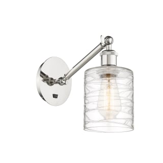 A thumbnail of the Innovations Lighting 317-1W-13-6 Cobbleskill Sconce Polished Nickel / Deco Swirl