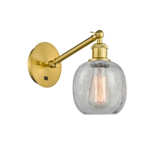 A thumbnail of the Innovations Lighting 317-1W-13-6 Belfast Sconce Satin Gold / Clear Crackle