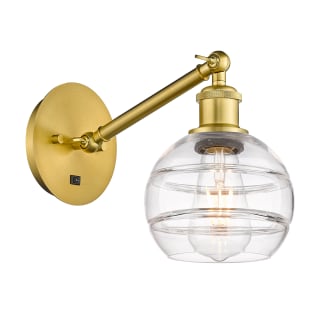 A thumbnail of the Innovations Lighting 317-1W-8-6 Rochester Sconce Satin Gold / Clear