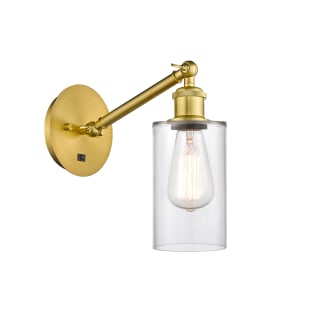 A thumbnail of the Innovations Lighting 317-1W-13-5 Clymer Sconce Satin Gold / Clear