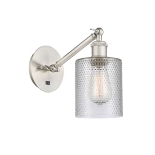 A thumbnail of the Innovations Lighting 317-1W-13-5 Cobbleskill Sconce Brushed Satin Nickel / Clear