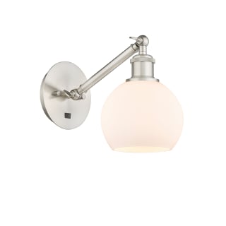 A thumbnail of the Innovations Lighting 317-1W-12-6 Athens Sconce Brushed Satin Nickel / Matte White