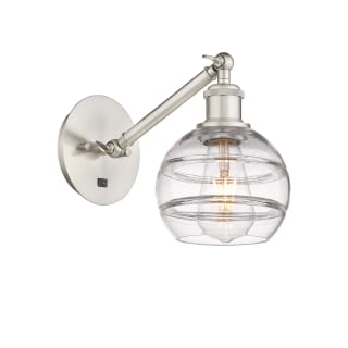 A thumbnail of the Innovations Lighting 317-1W-8-6 Rochester Sconce Brushed Satin Nickel / Clear