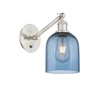 A thumbnail of the Innovations Lighting 317-1W-10-6 Bella Sconce Brushed Satin Nickel / Princess Blue