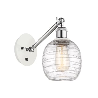 A thumbnail of the Innovations Lighting 317-1W-13-6 Belfast Sconce White and Polished Chrome / Deco Swirl