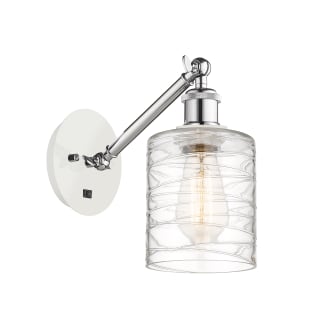 A thumbnail of the Innovations Lighting 317-1W-13-5 Cobbleskill Sconce White and Polished Chrome / Deco Swirl