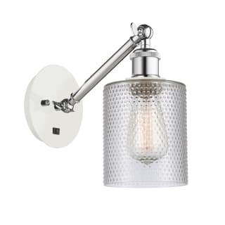 A thumbnail of the Innovations Lighting 317-1W-13-5 Cobbleskill Sconce White and Polished Chrome / Clear