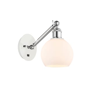 A thumbnail of the Innovations Lighting 317-1W-12-6 Athens Sconce White and Polished Chrome / Matte White