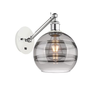 A thumbnail of the Innovations Lighting 317-1W-10-8 Rochester Sconce White Polished Chrome / Smoked