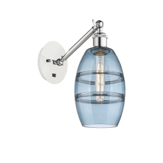 A thumbnail of the Innovations Lighting 317-1W-8-6 Vaz Sconce White Polished Chrome / Blue