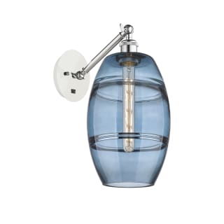 A thumbnail of the Innovations Lighting 317-1W-10-8 Vaz Sconce White Polished Chrome / Blue