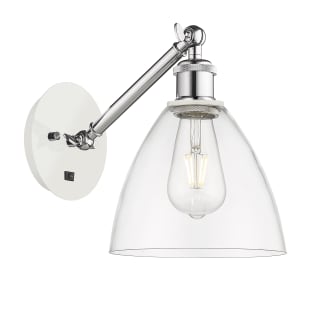 A thumbnail of the Innovations Lighting 317-1W-13-8 Bristol Sconce White and Polished Chrome / Clear