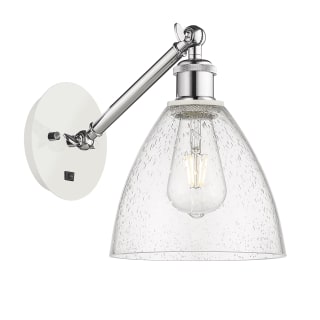 A thumbnail of the Innovations Lighting 317-1W-13-8 Bristol Sconce White and Polished Chrome / Seedy