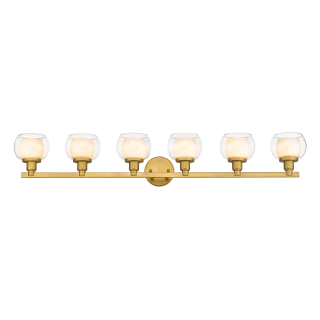 A thumbnail of the Innovations Lighting 330-6W-7-45 Cairo Vanity Satin Gold / White / Clear