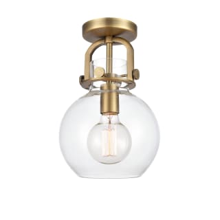A thumbnail of the Innovations Lighting 410-1F Newton Brushed Brass / Clear