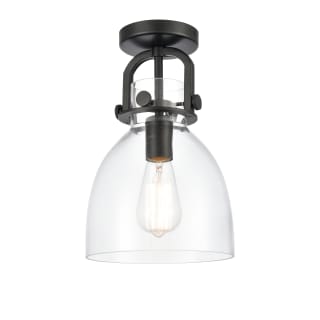 A thumbnail of the Innovations Lighting 410-1F-13-8 Newton Bell Flush Matte Black / Clear
