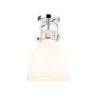 A thumbnail of the Innovations Lighting 410-1F-13-8 Newton Bell Flush Polished Nickel / Matte White