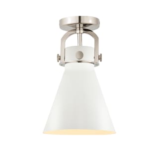 A thumbnail of the Innovations Lighting 410-1F-15-8 Newton Cone Flush Polished Nickel / White