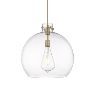 A thumbnail of the Innovations Lighting 410-1PL-18-18 Newton Sphere Pendant Brushed Brass / Clear