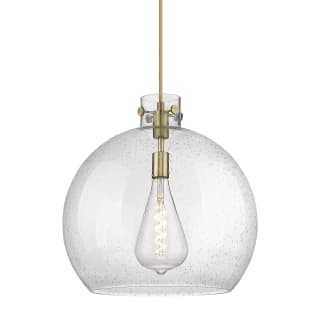 A thumbnail of the Innovations Lighting 410-1PL-18-18 Newton Sphere Pendant Brushed Brass / Seedy