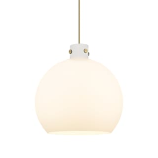 A thumbnail of the Innovations Lighting 410-1PL-18-18 Newton Sphere Pendant Brushed Brass / Matte White