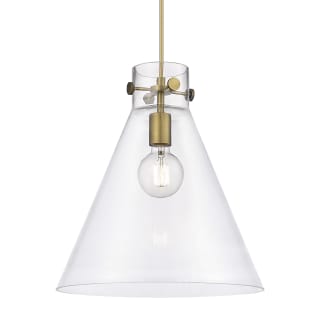 A thumbnail of the Innovations Lighting 410-1PL-17-14 Newton Cone Pendant Brushed Brass / Clear