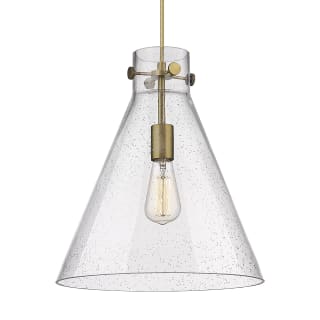 A thumbnail of the Innovations Lighting 410-1PL-17-14 Newton Cone Pendant Brushed Brass / Seedy