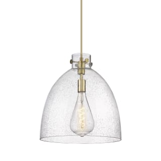 A thumbnail of the Innovations Lighting 410-1PL-17-16 Newton Bell Pendant Brushed Brass / Seedy