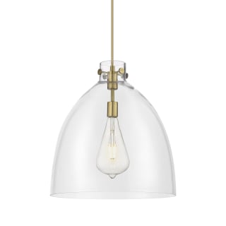 A thumbnail of the Innovations Lighting 410-1PL-20-18 Newton Bell Pendant Brushed Brass / Clear