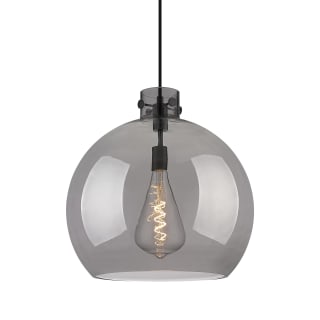 A thumbnail of the Innovations Lighting 410-1PL-18-18 Newton Sphere Pendant Matte Black / Plated Smoke