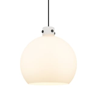 A thumbnail of the Innovations Lighting 410-1PL-18-18 Newton Sphere Pendant Matte Black / Matte White