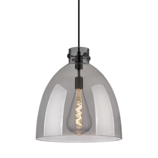 A thumbnail of the Innovations Lighting 410-1PL-17-16 Newton Bell Pendant Matte Black / Plated Smoke