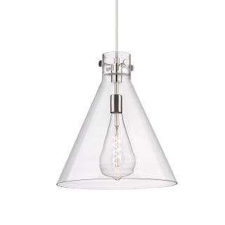 A thumbnail of the Innovations Lighting 410-1PL-18-16 Newton Cone Pendant Polished Nickel / Clear