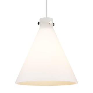 A thumbnail of the Innovations Lighting 410-1PL-20-18 Newton Cone Pendant Polished Nickel / Matte White
