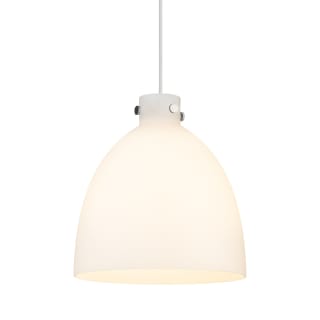 A thumbnail of the Innovations Lighting 410-1PL-17-16 Newton Bell Pendant Polished Nickel / Matte White