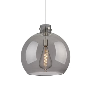 A thumbnail of the Innovations Lighting 410-1PL-18-18 Newton Sphere Pendant Satin Nickel / Plated Smoke