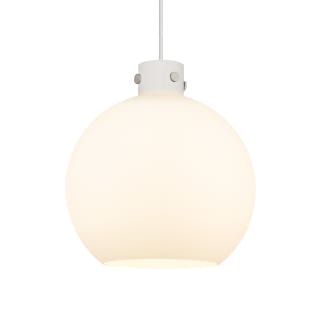 A thumbnail of the Innovations Lighting 410-1PL-18-18 Newton Sphere Pendant Satin Nickel / Matte White