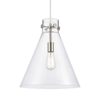 A thumbnail of the Innovations Lighting 410-1PL-17-14 Newton Cone Pendant Satin Nickel / Clear