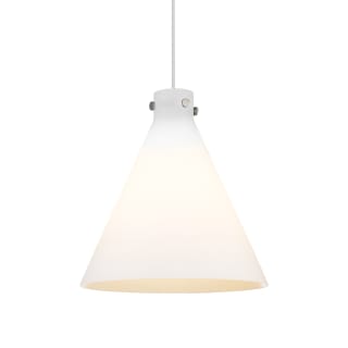 A thumbnail of the Innovations Lighting 410-1PL-20-18 Newton Cone Pendant Satin Nickel / Matte White