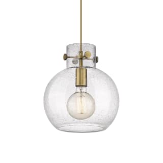 A thumbnail of the Innovations Lighting 410-1PM-11-10 Newton Sphere Pendant Brushed Brass / Seedy