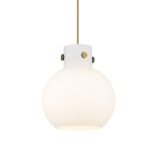 A thumbnail of the Innovations Lighting 410-1PM-11-10 Newton Sphere Pendant Brushed Brass / Matte White