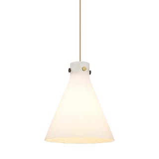 A thumbnail of the Innovations Lighting 410-1PM-17-14 Newton Cone Pendant Brushed Brass / Matte White