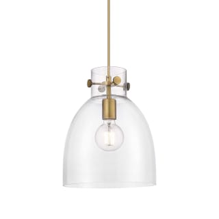 A thumbnail of the Innovations Lighting 410-1PM-13-10 Newton Bell Pendant Brushed Brass / Clear