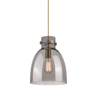 A thumbnail of the Innovations Lighting 410-1PM-13-10 Newton Bell Pendant Brushed Brass / Plated Smoke