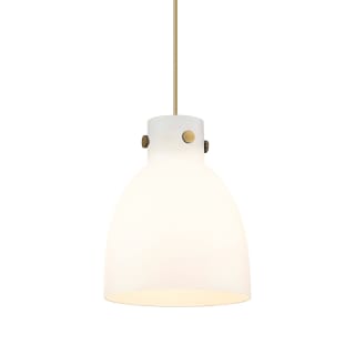 A thumbnail of the Innovations Lighting 410-1PM-13-10 Newton Bell Pendant Brushed Brass / Matte White