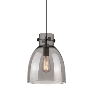 A thumbnail of the Innovations Lighting 410-1PM-13-10 Newton Bell Pendant Matte Black / Plated Smoke